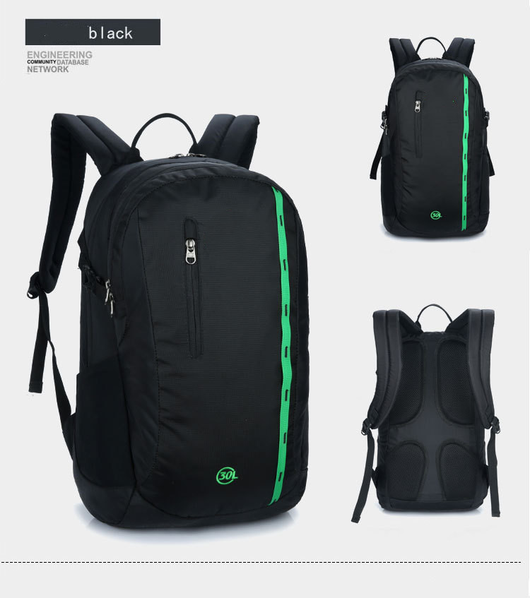 Waterproof Outdoor Travel Sports Backpack-black